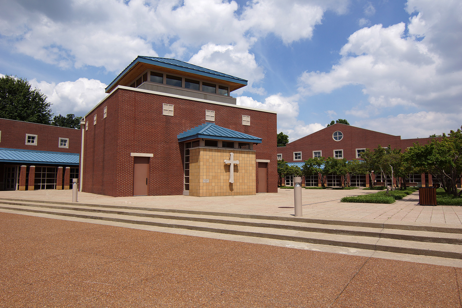 The Chapel at Father Ryan High School seen from the approach.